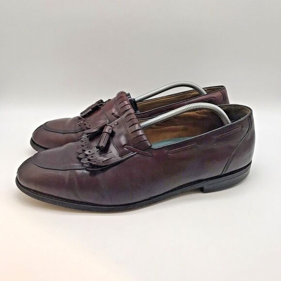 Hanover Master Flex 2518 Loafers Burgundy Leather Tassel Kiltie Shoe Mens 13 D/B - Picture 3 of 11